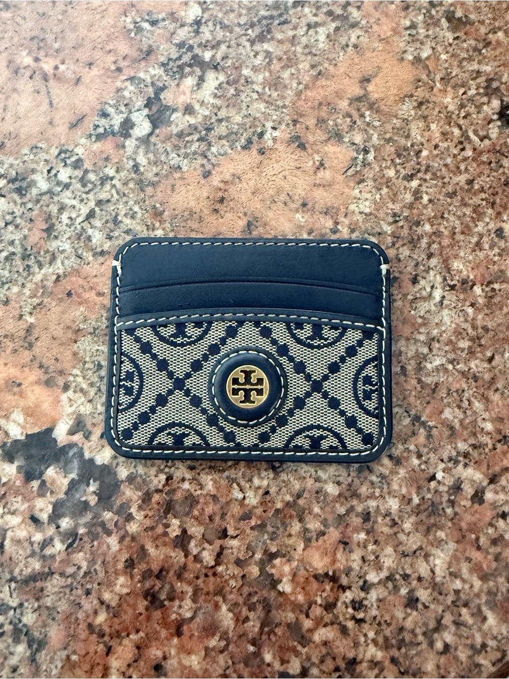 Tory Burch Navy Card Holder